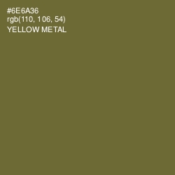 #6E6A36 - Yellow Metal Color Image